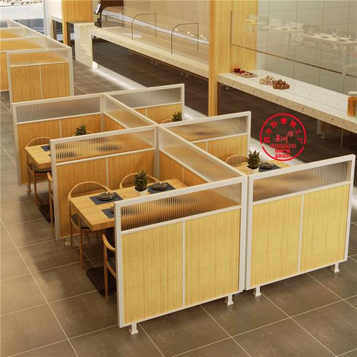 餐厅轻奢玻璃屏风装饰饭店包厢餐饮店卡座隔断办公屏风