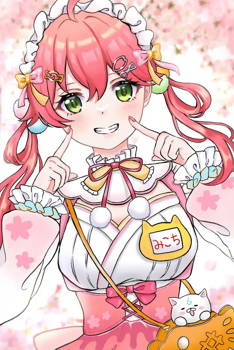 绿瞳粉毛少女 画师:ココロン#二次元美图# #我爱二次元# #二次元萌妹