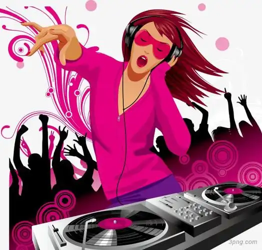 酒吧打碟k歌png素材透明免抠图片动植人物