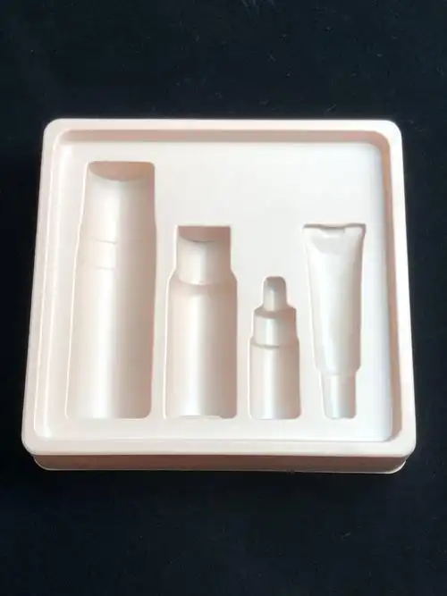 定制吸塑内托化品粉色ps哑光 包装盒塑料内衬化妆品包装吸塑内托