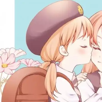 君兮染闺蜜头像粉色系可爱一对两张