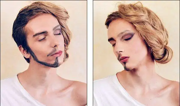 半男半女的阴阳脸艺术家