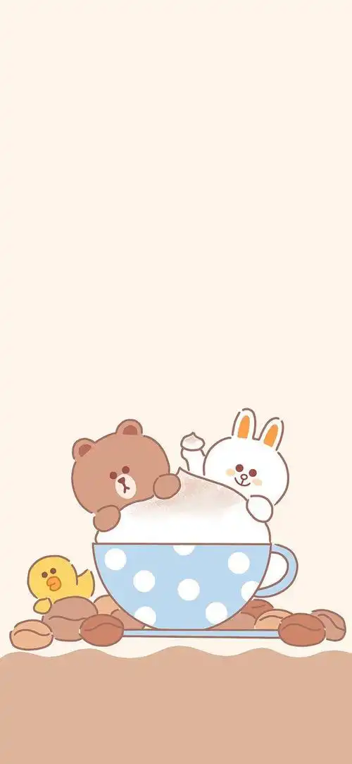 卡通可爱壁纸小清新,布朗熊_网易订阅