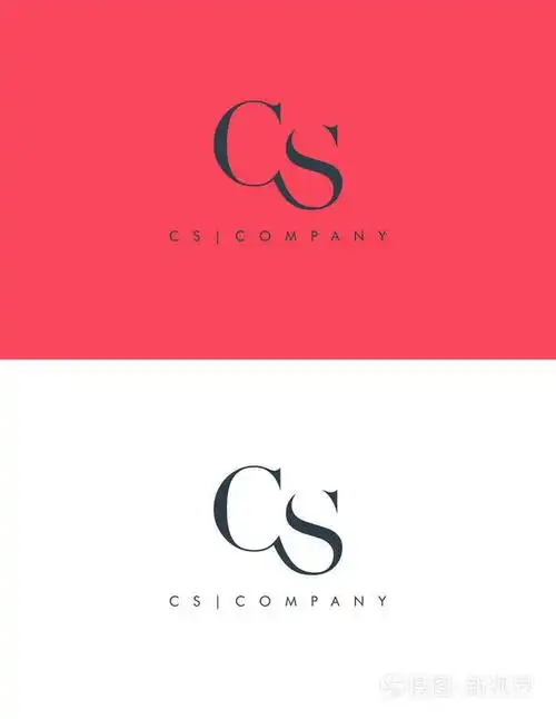 联合cs 字母矢量图示