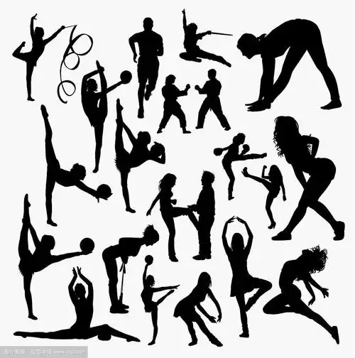 运动训练的剪影