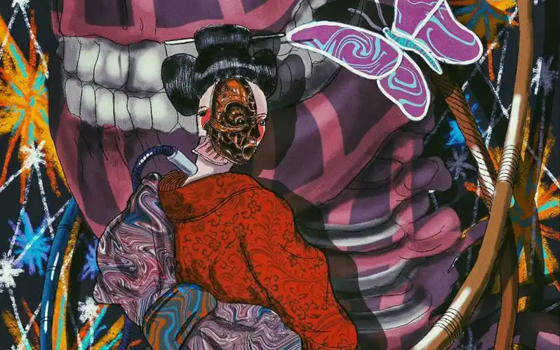 procreate艺伎赛博朋克攻壳机动队ilomilo