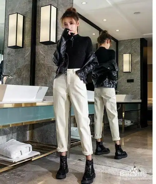 米白色裤子怎么搭配