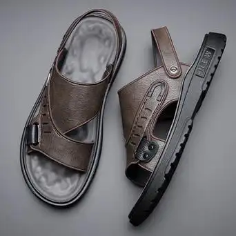 凉鞋男款夏季外穿开车鞋休闲防滑软底沙滩鞋男士凉拖鞋子一件代发