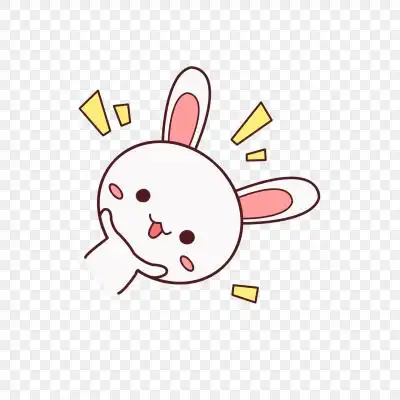 小清新动物手绘可爱兔子