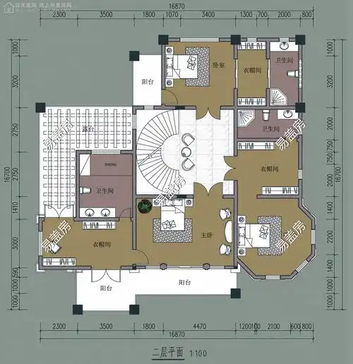 欧式三层别墅设计图平面图