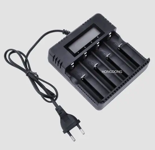 智能液晶锂电池充电器 镍氢3.7v锂电池四槽充5号7号aa玩具充电器