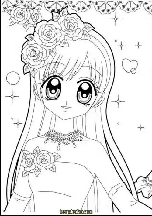 a4可打印,a4打印,假期,假期生活,公主,公主涂色,公主简笔画,图色,填色