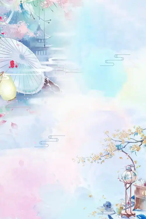 古风 壁纸 水彩 素材