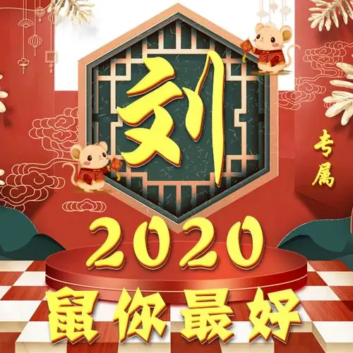 编号1576,17个姓氏,2020鼠年大吉-微信头像,百家姓氏微信头像,名字