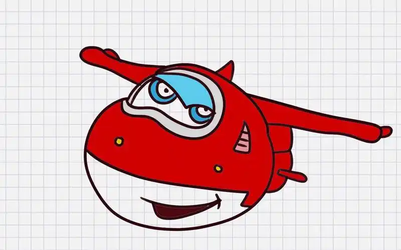 超级飞侠简笔画画超级飞侠中的乐迪简笔画