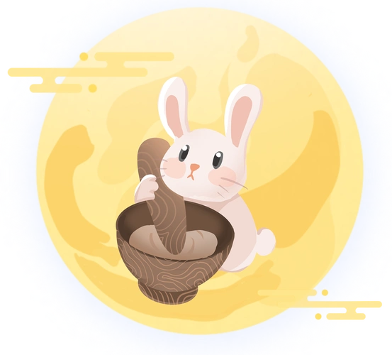 玉兔捣药 图片来源:视觉中国