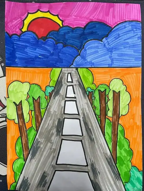 人美版五年级上册《绘画中的透视现象》