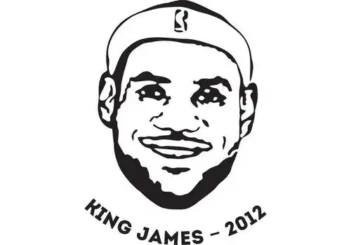 勒布朗"国王"詹姆斯免费t恤矢量文件