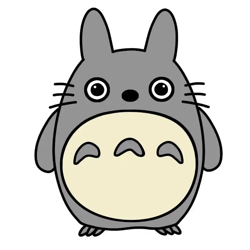 零基础也可以画的简笔画.#龙猫 #宫崎骏龙猫 #简笔画 - 抖音