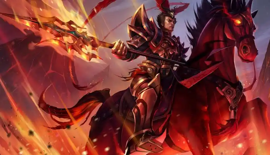 lol英雄联盟德玛西亚皇子 吕布 奉先 嘉文四世6k原图壁纸_4k游戏图片