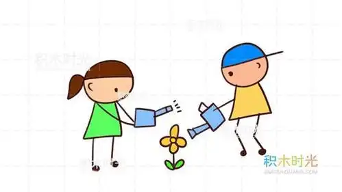 正在给植物浇水怎么画简笔画