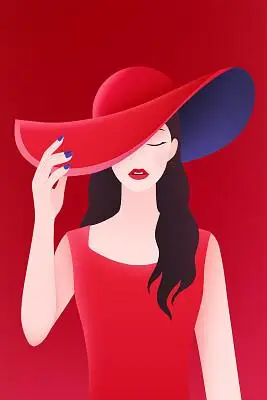 彩色手绘知性女人扁平风格女神节38妇女节插画