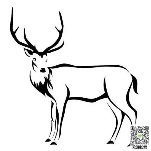 可爱的羚羊简笔画