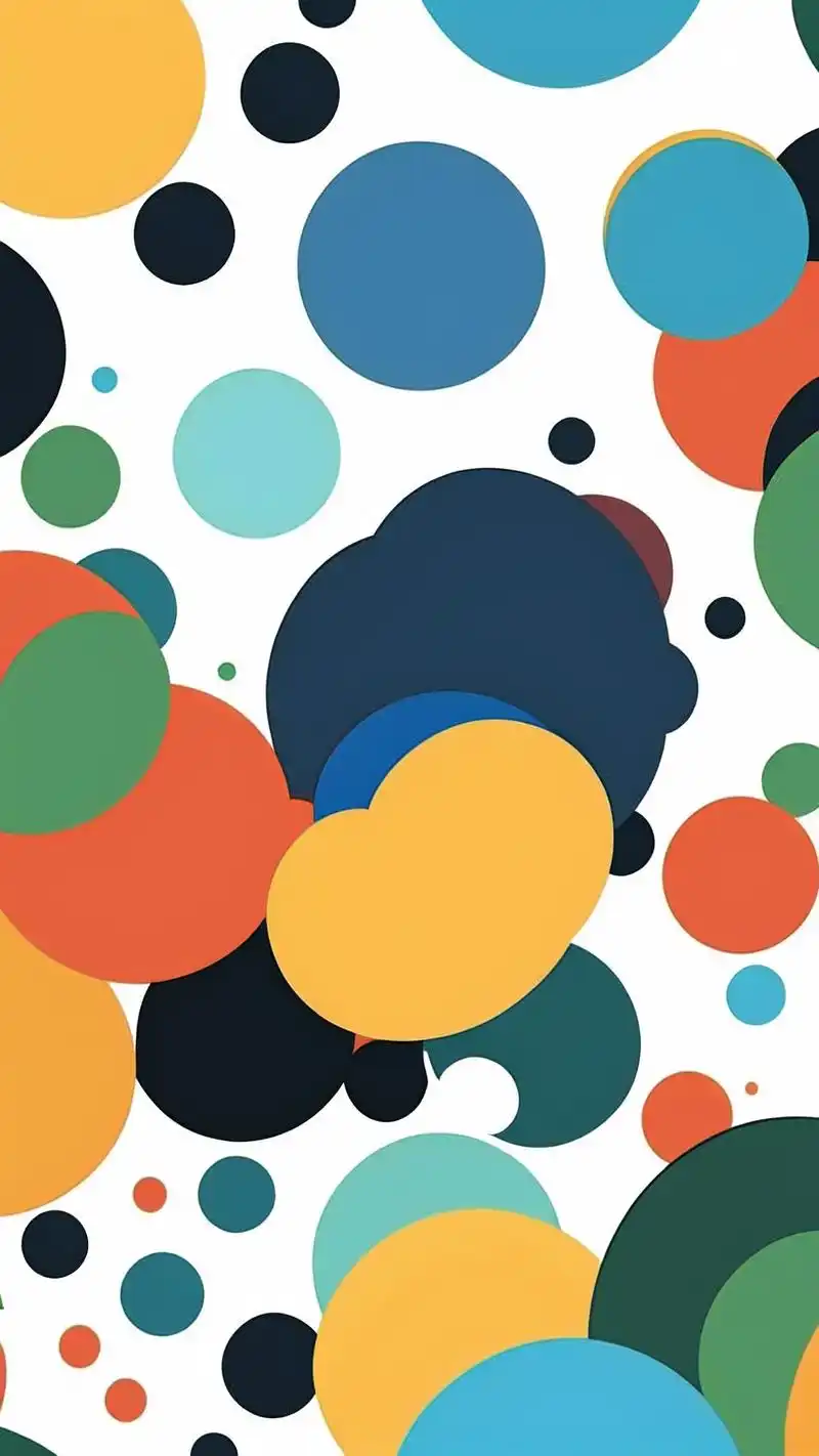 这些壁纸设计感满满,点子图案排列得既规律又富有创意,简直是美化手机