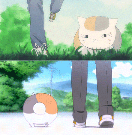 夏目友人帐gif夏目贵志gif猫咪老师gif可爱gif动漫gif