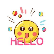 emoji可爱黄脸问候hello表情包