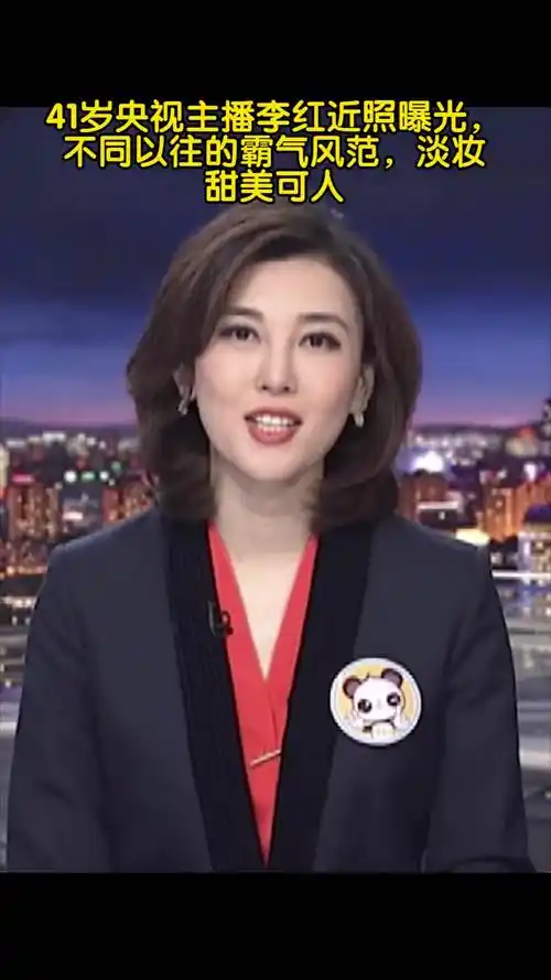 41岁央视主播李红近照曝光,不同以往的霸气风范,淡妆甜美可人-度小视