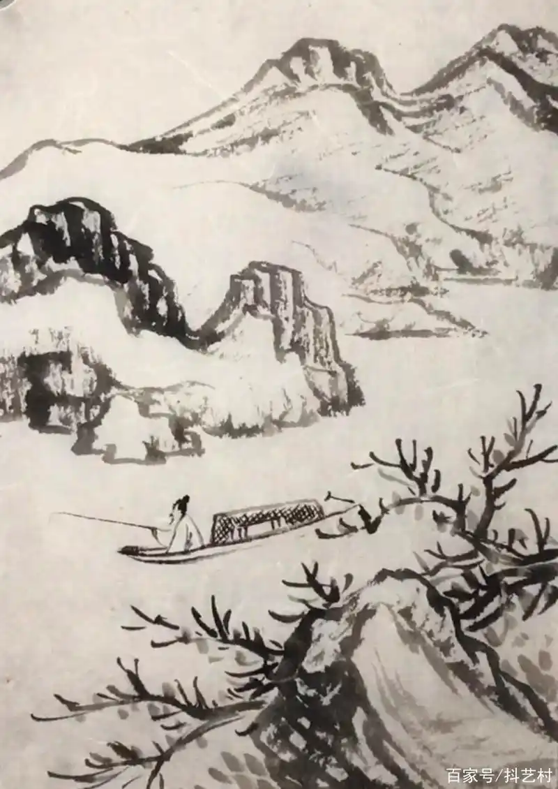 山水画入门必修课,小写意国画山水画法步骤