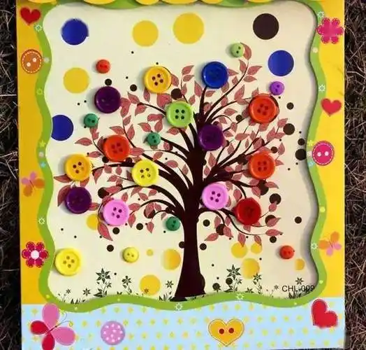 纽扣手工超惊喜用纽扣做出来的手工制作美翻天