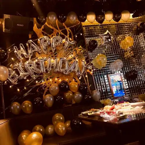 浪漫生日派对气球告白节日布置闺蜜宝宝儿童酒店ktv星星灯装饰豪华重