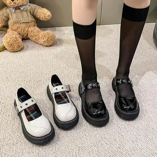 日系少女小皮鞋软皮女英伦风2021新款仙女鞋温柔复古玛丽珍单鞋女
