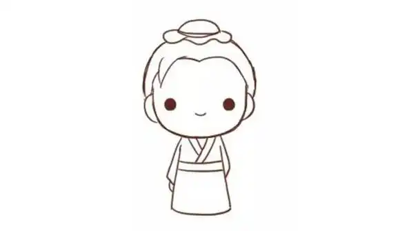 怎么画动漫的古代人物简笔画