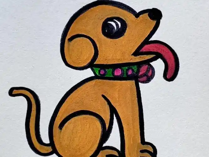 用数字6621画小狗#简笔画 收藏起来你也试试吧#小狗简笔画 #一起学