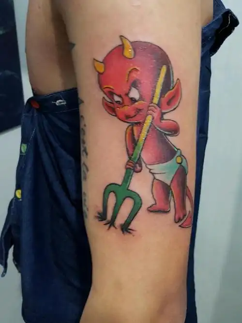 小恶魔_纹身图案手稿图片_清峰的纹身作品集