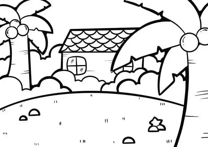 简笔画简单场景图