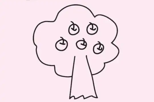 果树简笔画简单画法步骤图片大全