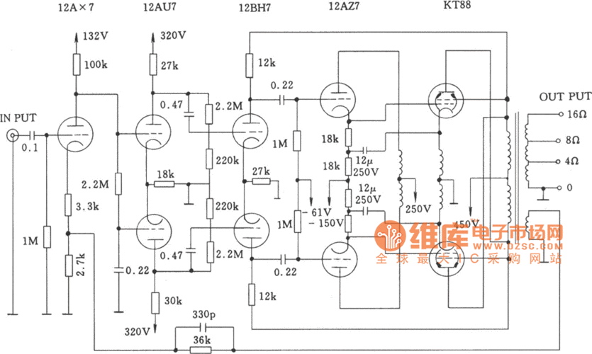 麦景图功放mc275电路图