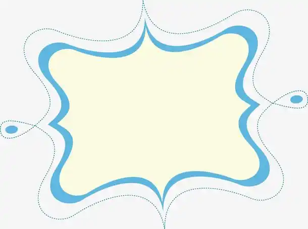 矢量创意设计棕篮色个性花边框图