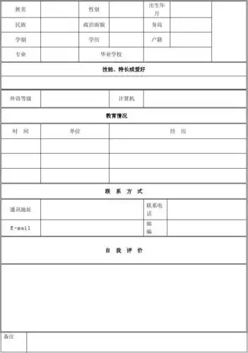 文档下载 所有分类 表格/模板 表格类模板 > 个人简介表格第1页 下一