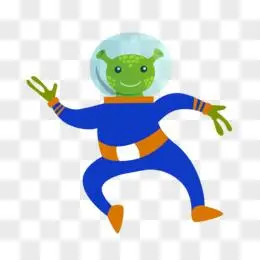 手绘卡通外星人免抠素材
