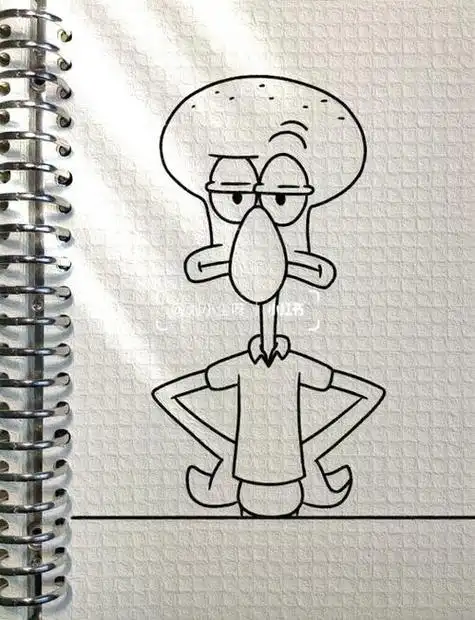 48支马克笔画简笔画章鱼哥