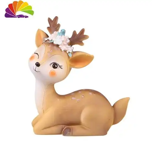 舒适主义一路平安梅花鹿汽车摆件车上内饰品车载创意可爱中控台装饰小
