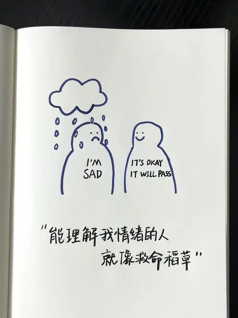 "能理解我情绪的人就像救命稻草"78图临摹于ins插画师wee - 抖音