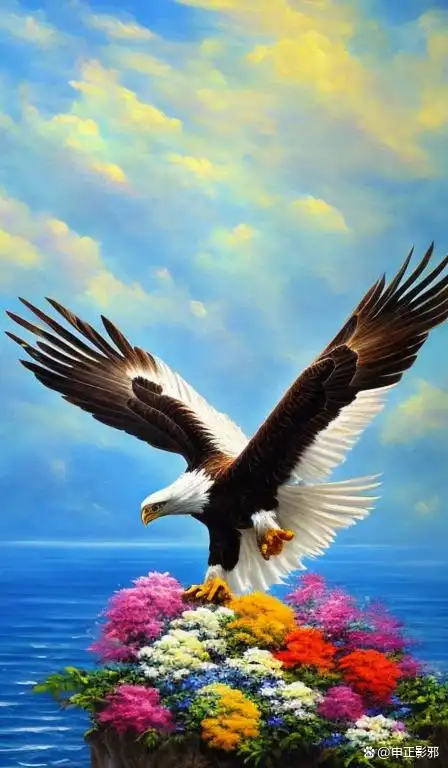 雄鹰展翅高飞