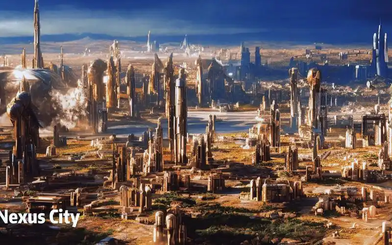 4k | ai绘画 | 未来城市 - 枢纽城 | nexus city | 位置与地形