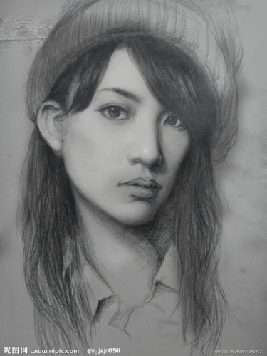 精选素描人物肖像画